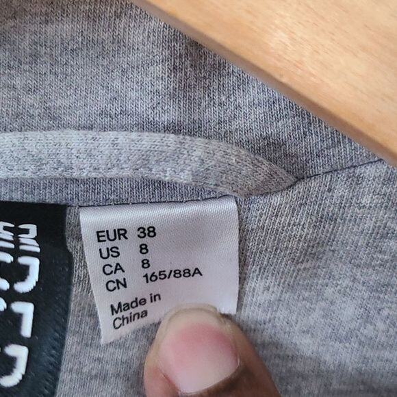 Excellent Condition H&M Women Gray Stretch Knit Blazer Jacket Size 8 - Picture 6 of 7